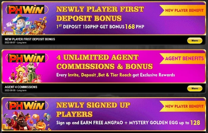 Offers and promotions at PHWIN Casino